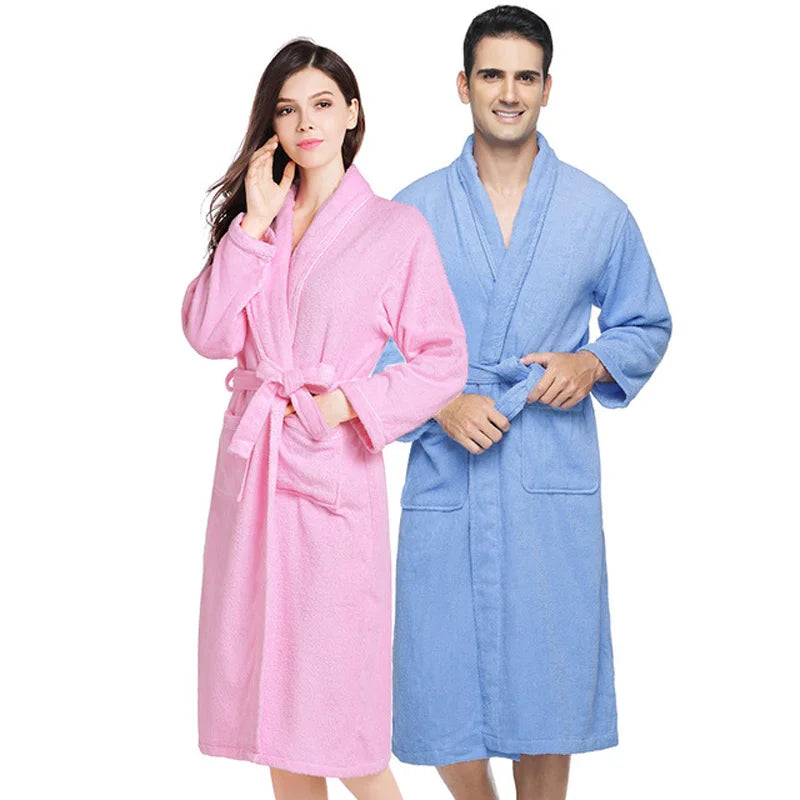 Pink Cotton Terry Bathrobe