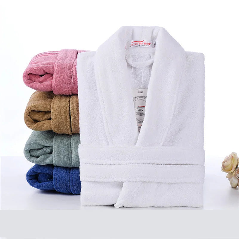 Pink Cotton Terry Bathrobe