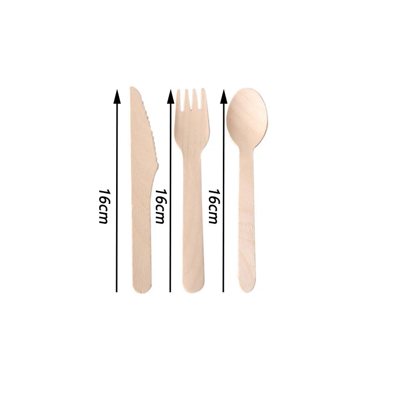 Disposable Wooden Cutlery Set