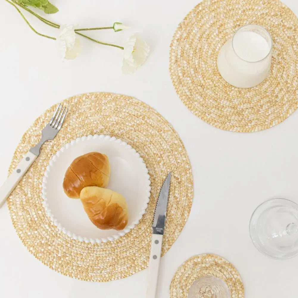 Table Placemat Hand-woven Straw Braided