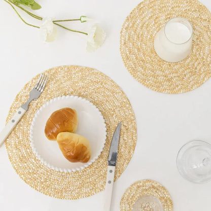 Table Placemat Hand-woven Straw Braided