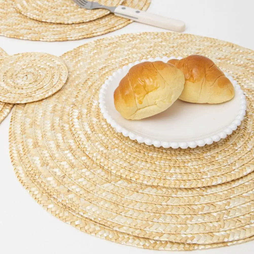 Table Placemat Hand-woven Straw Braided