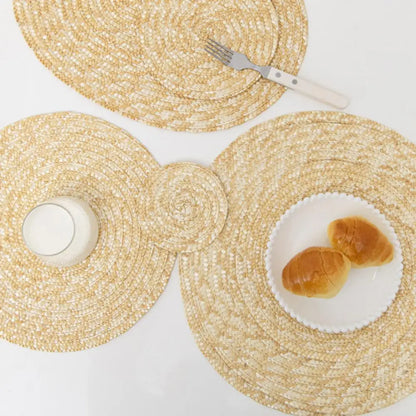 Table Placemat Hand-woven Straw Braided
