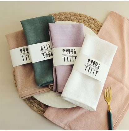 Cotton Linen Cloth Napkins Reusable